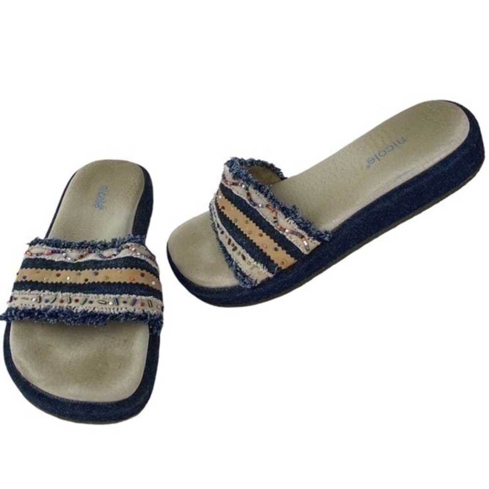 Nicole Boogie Sandal Platform Slide Shoes‎